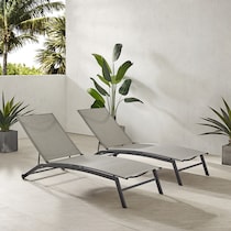 swell gray outdoor chaise   