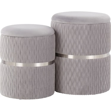 Swift Set of 2 Nesting Ottomans