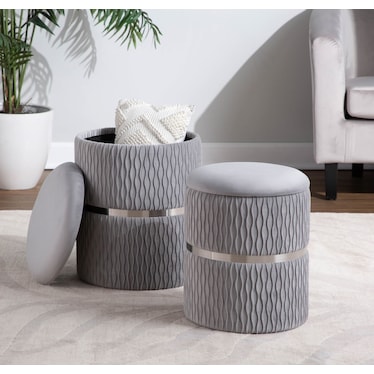 Swift Set of 2 Nesting Ottomans