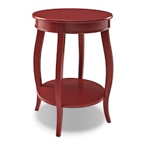 sydney red side table   