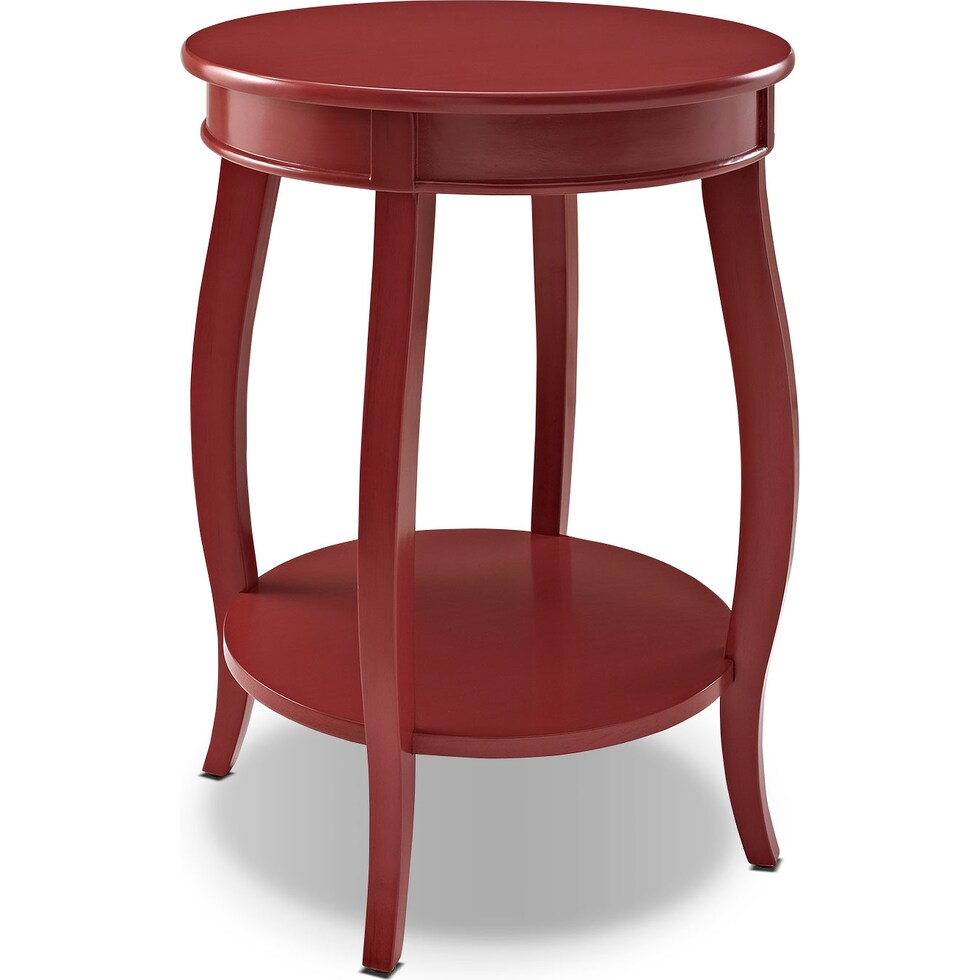 sydney red side table   