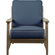 sylvain blue accent chair   