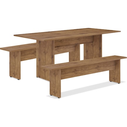 Sylvan Dining Table and 2 Benches