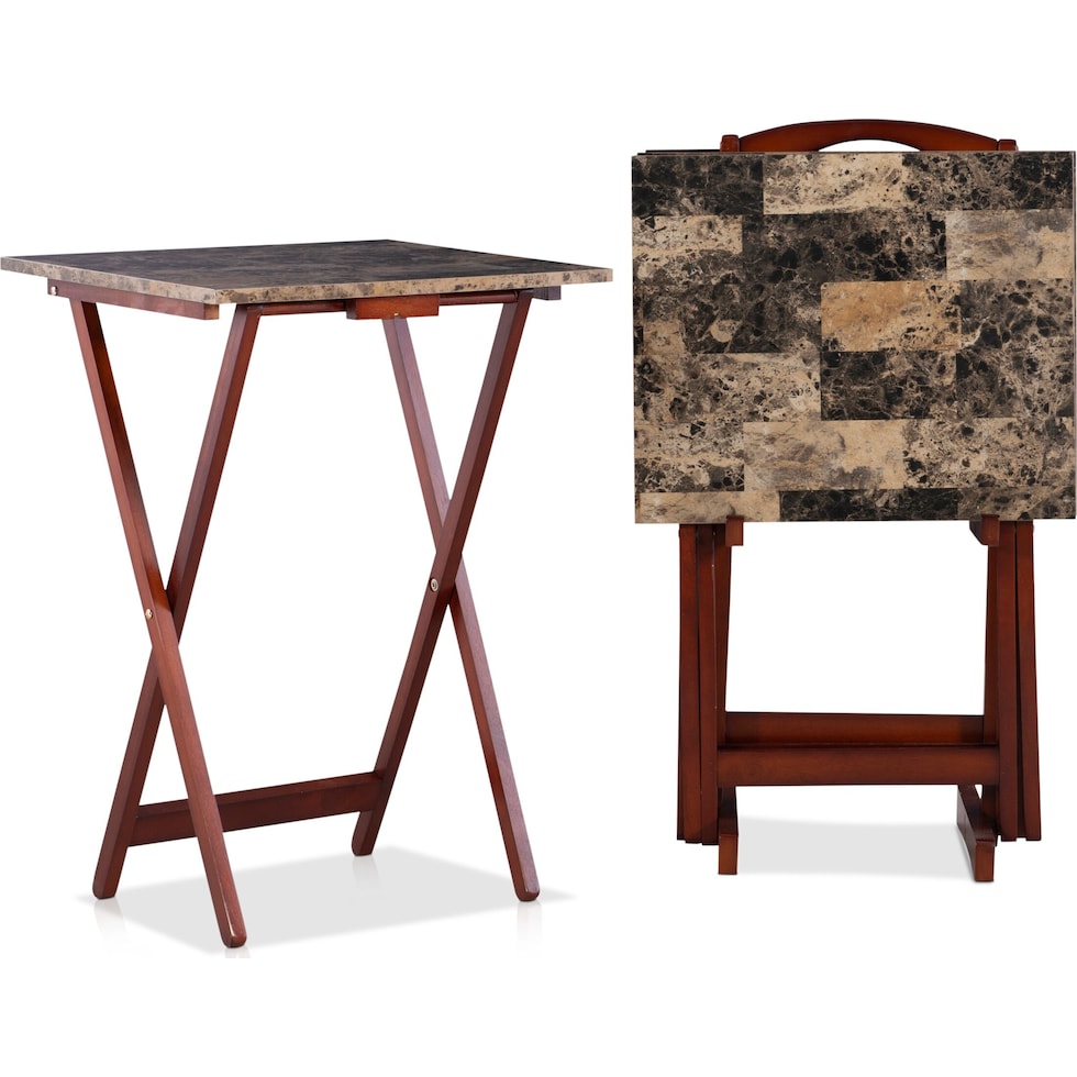 sylvia dark brown tray table   