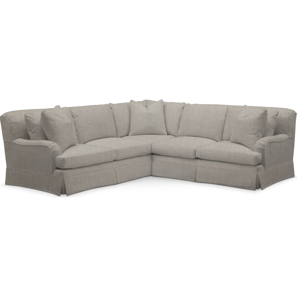 synergy oatmeal  pc sectional with right facing loveseat   