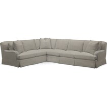 synergy oatmeal  pc sectional with right facing sofa   