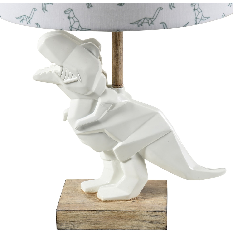 t rex white table lamp   