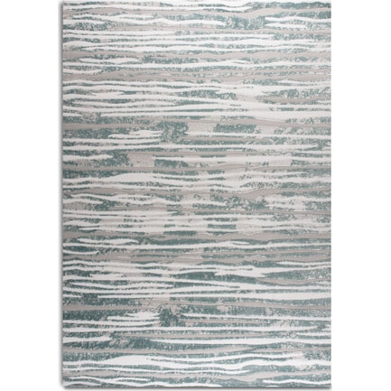 Tabby Stripe 8' X 10' Area Rug - Blue and Gray