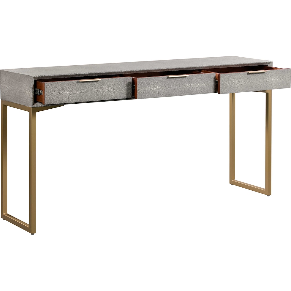 tachi gray console table   