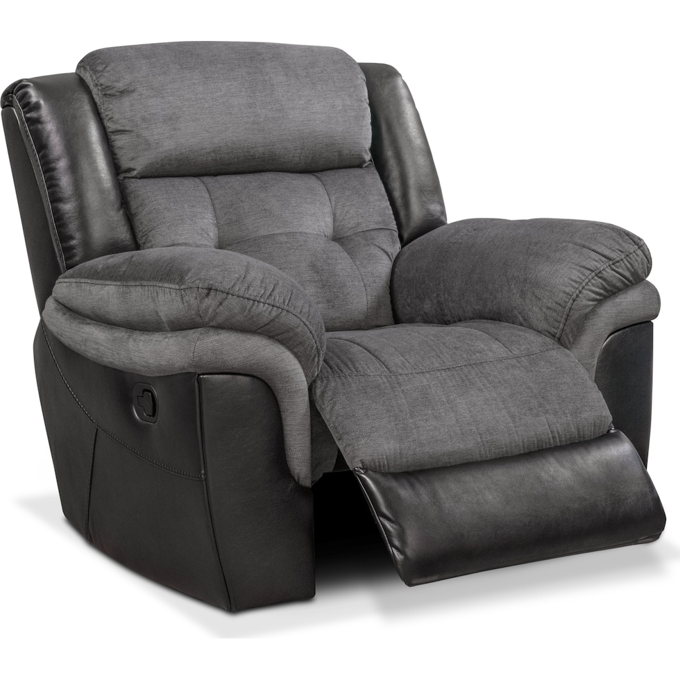 tacoma manual black recliner   