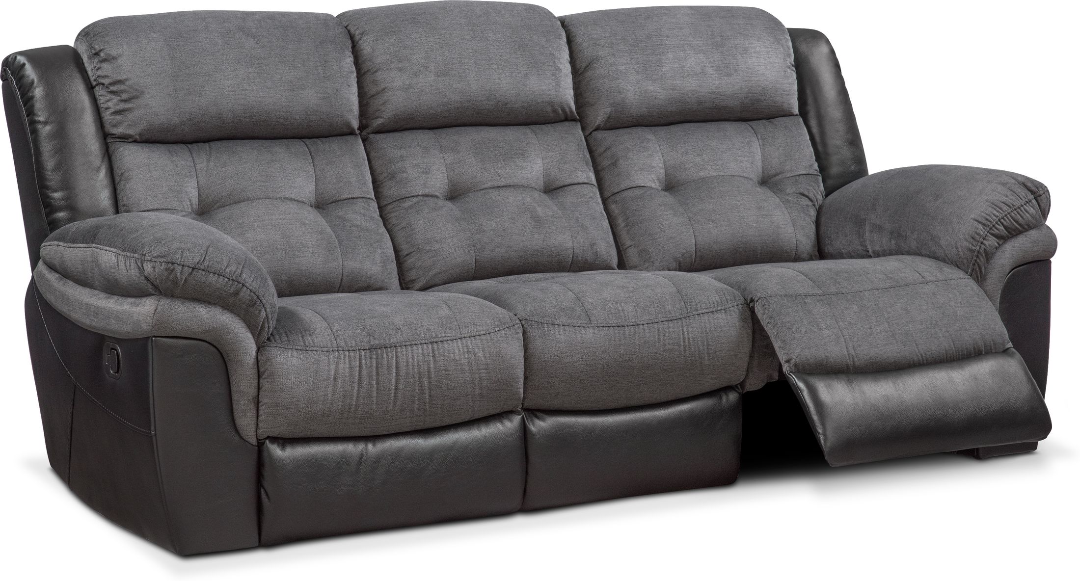 Tacoma Manual Reclining Sofa - Black | American Signature Furniture