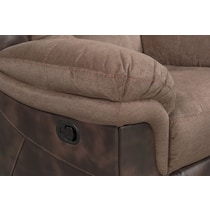 tacoma manual dark brown glider recliner   