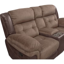 tacoma manual dark brown loveseat   