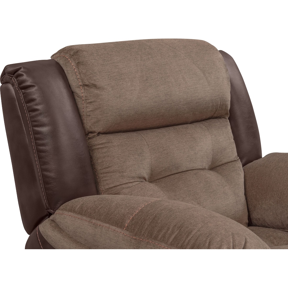 tacoma manual dark brown recliner   