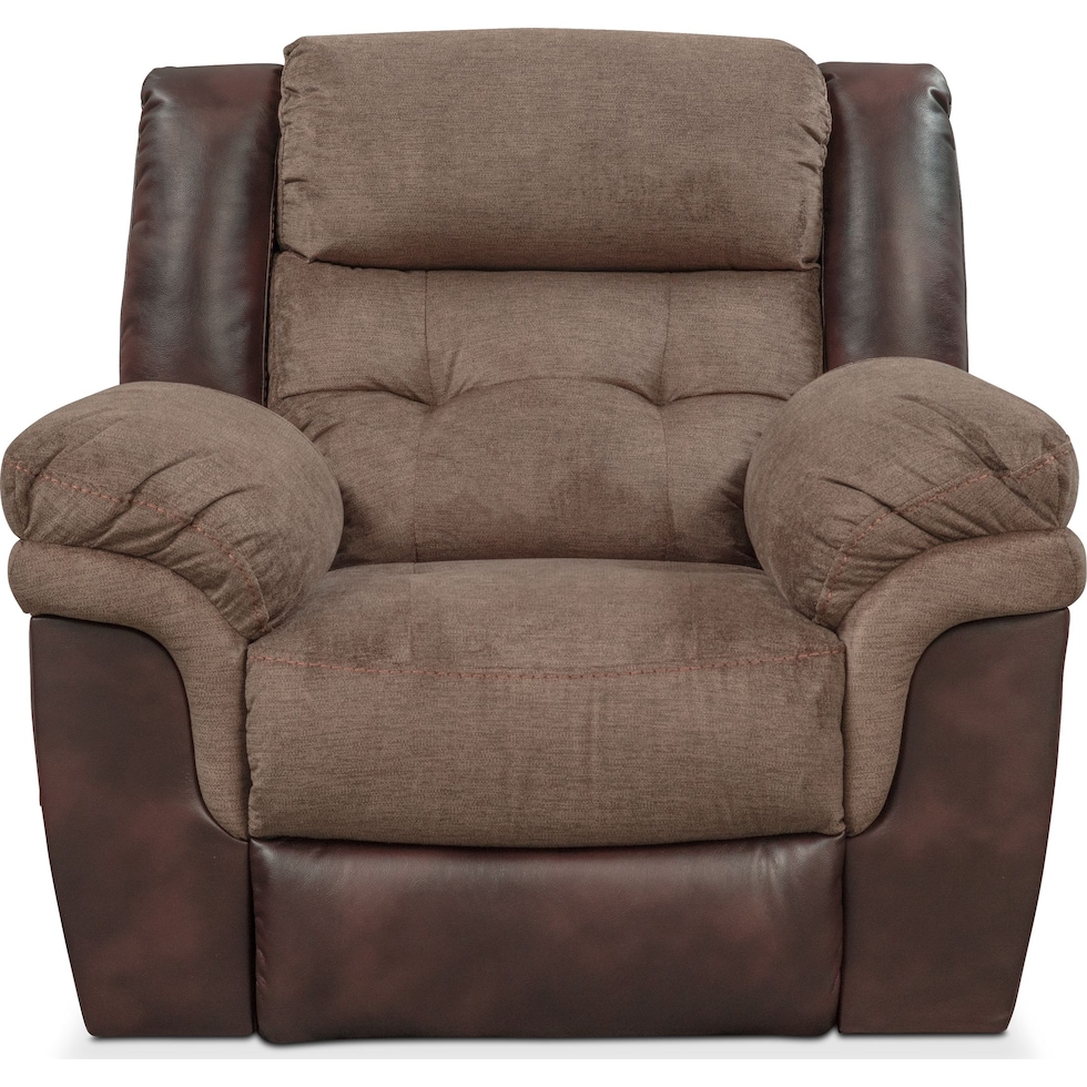 tacoma manual dark brown recliner   