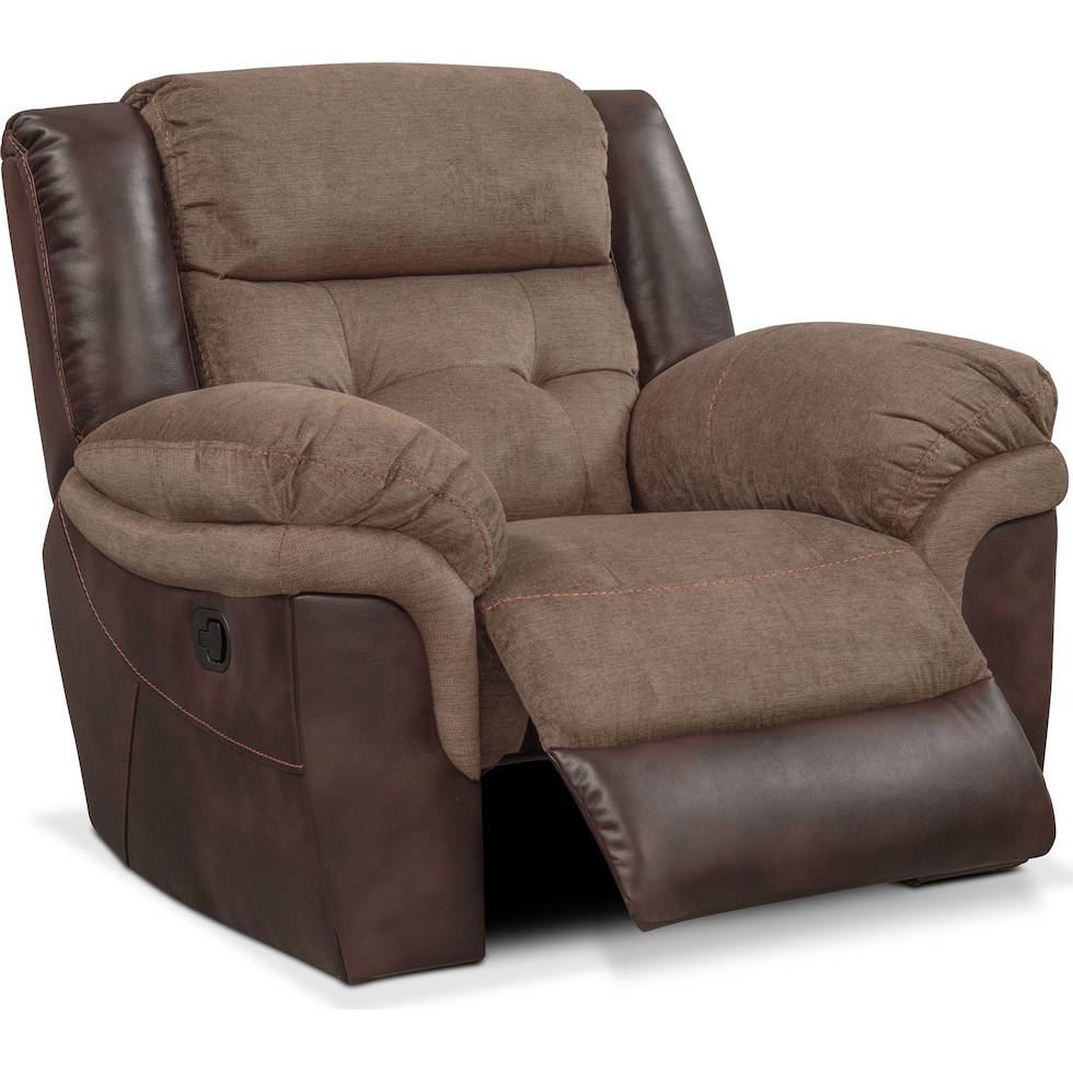 tacoma manual dark brown recliner   