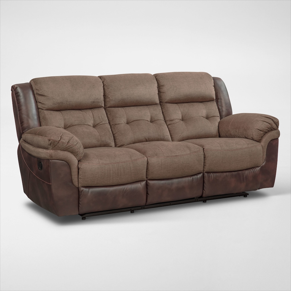 tacoma manual dark brown sofa   