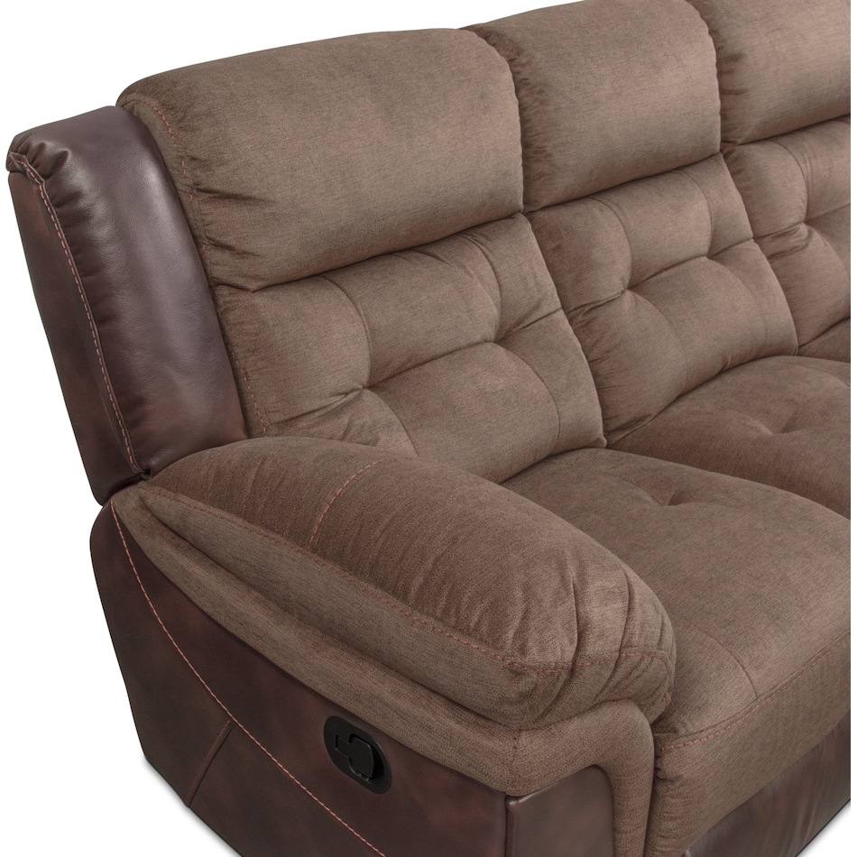 Manual Reclining Sofa Brown American Signature Furniture