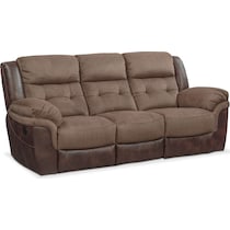 tacoma manual dark brown sofa   