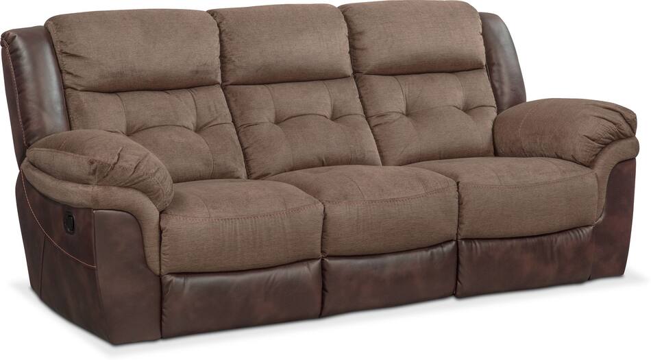 Manual Reclining Sofa and Glider Recliner Set American Signature Furniture
