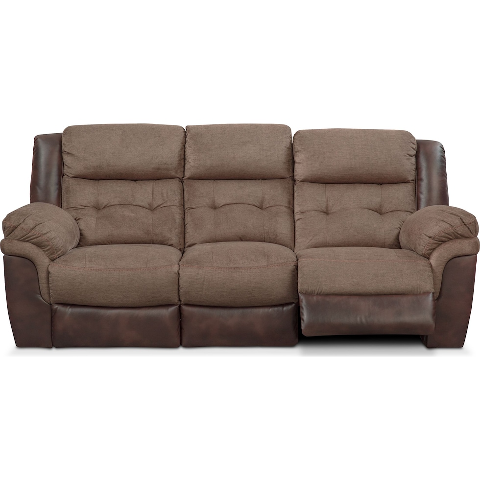 tacoma manual dark brown sofa   