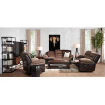 tacoma manual dark brown sofa   