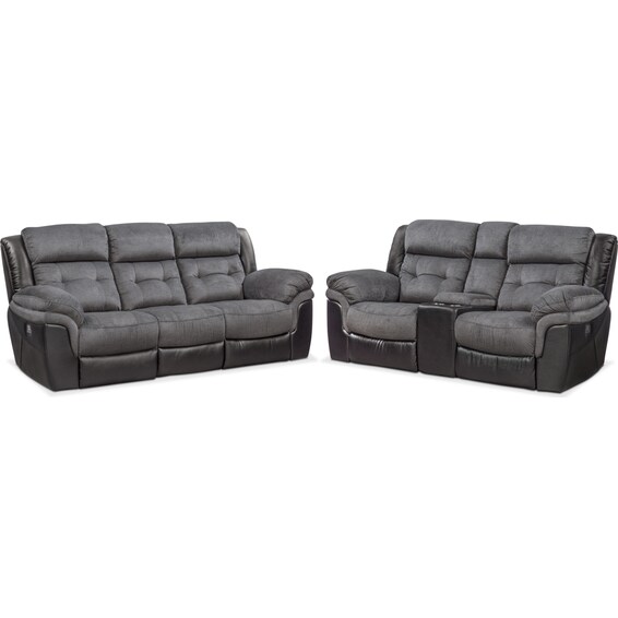 Manual Reclining Sofa American Signature Furniture
