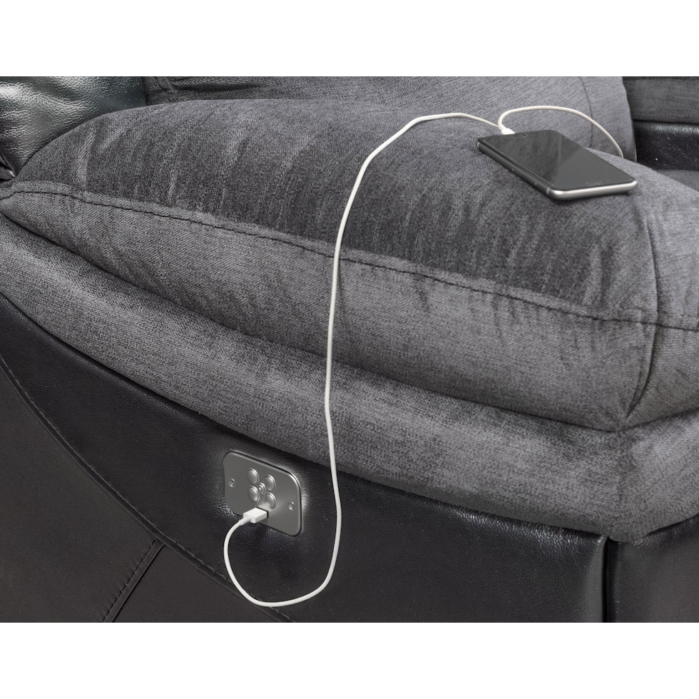 tacoma power black loveseat   