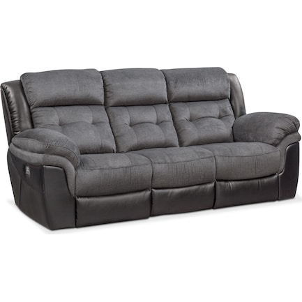 Tacoma Dual-Power Reclining Sofa - Black