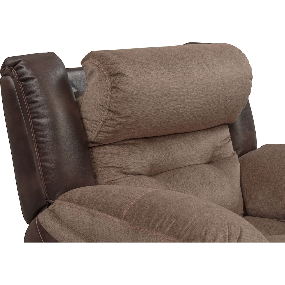 tacoma power dark brown recliner   