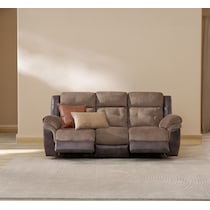 tacoma power dark brown sofa   