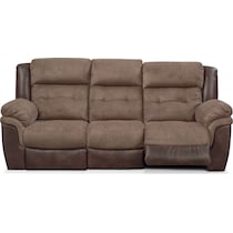 tacoma power dark brown sofa   