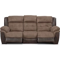 tacoma power dark brown sofa   