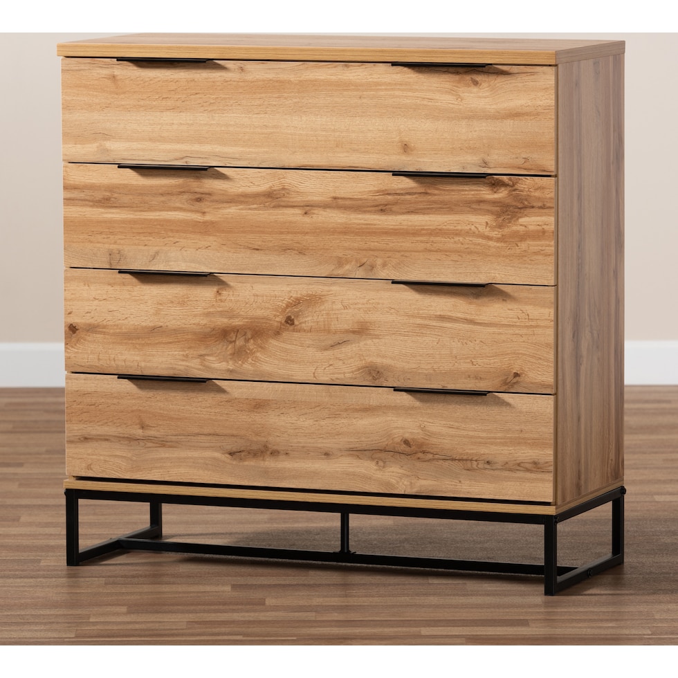 tahni oak black chest   