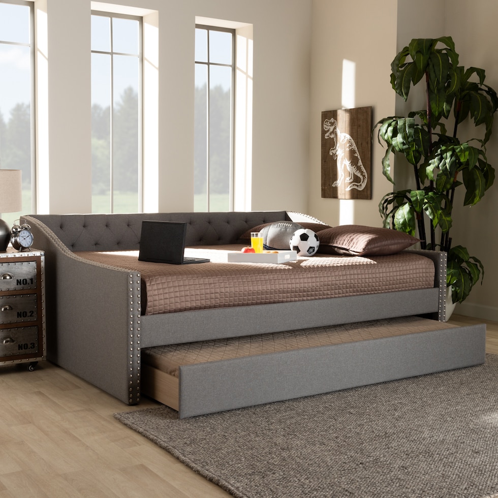 taite gray queen bed   