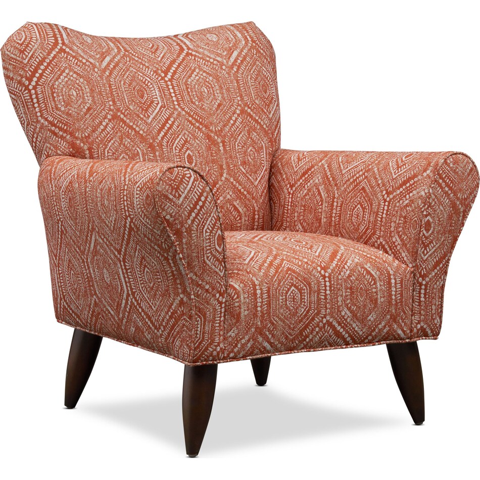 tallulah orange accent chair   