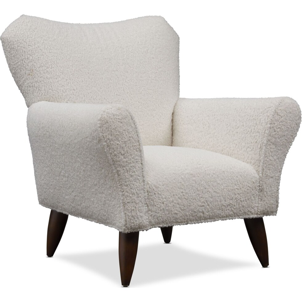 tallulah white accent chair   