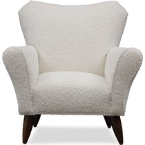 tallulah white accent chair   