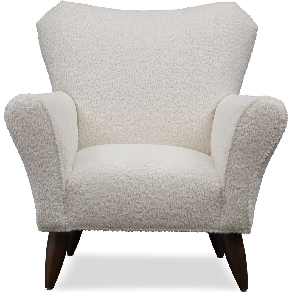 tallulah white accent chair   