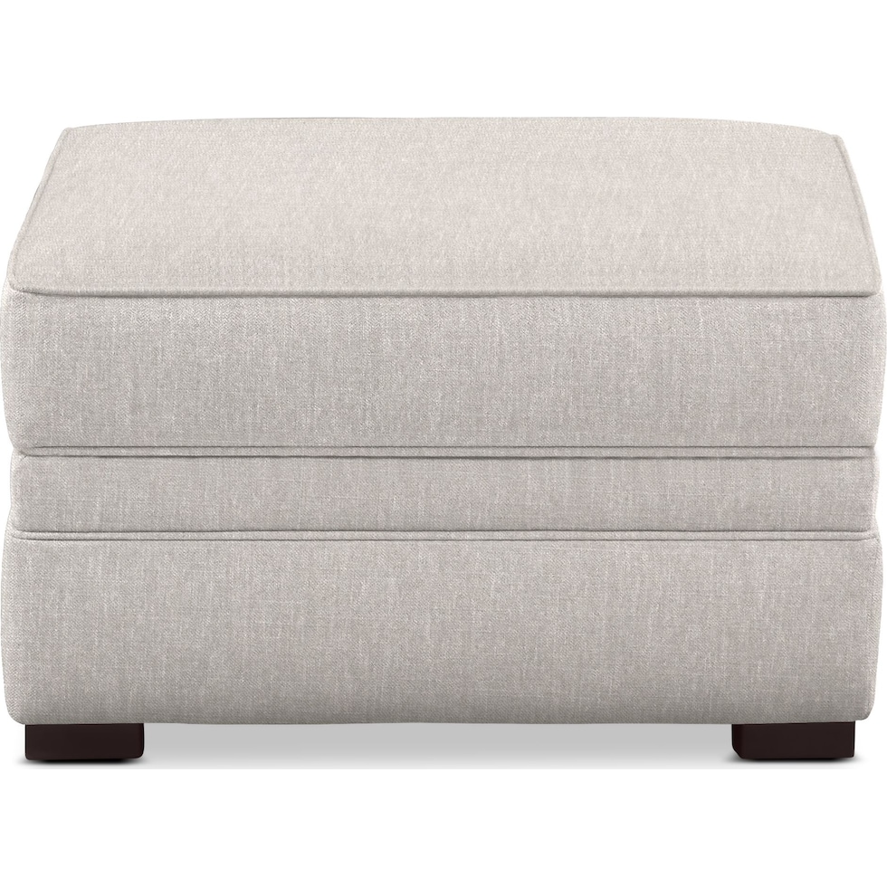 tallulah white ottoman   