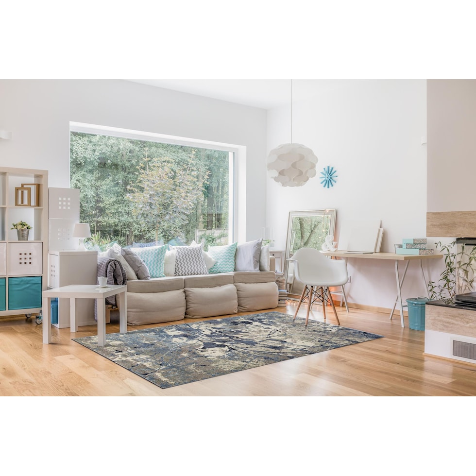 tami blue area rug  x    