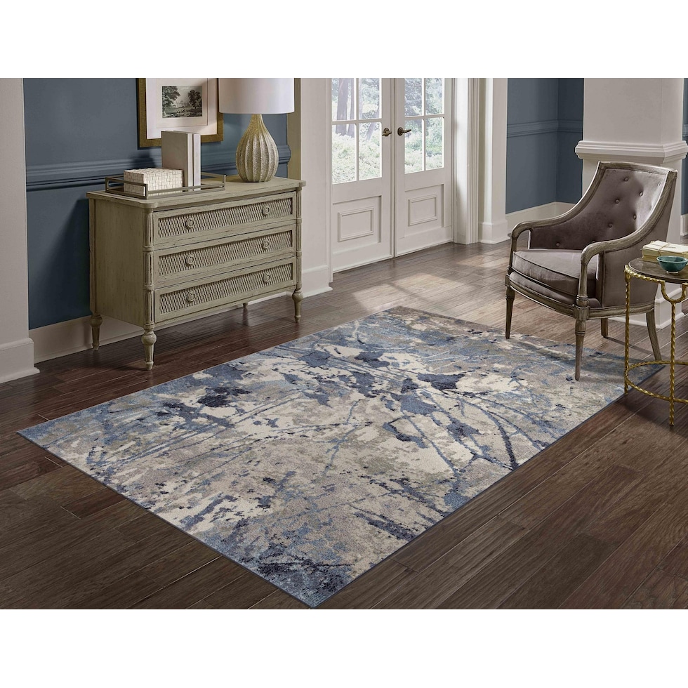 tami blue area rug  x    