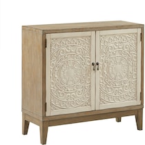 tammy walnut cream accent cabinet   