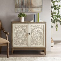 tammy walnut cream accent cabinet   