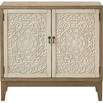 tammy walnut cream accent cabinet   