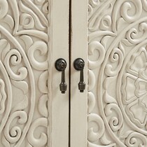 tammy walnut cream accent cabinet   