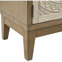 tammy walnut cream accent cabinet   