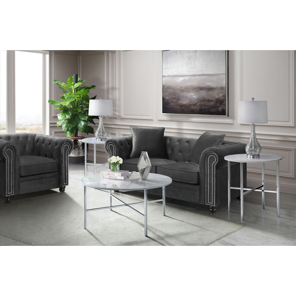 tanyia silver end table   