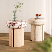 taos neutral side table   