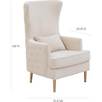 tara white accent chair   